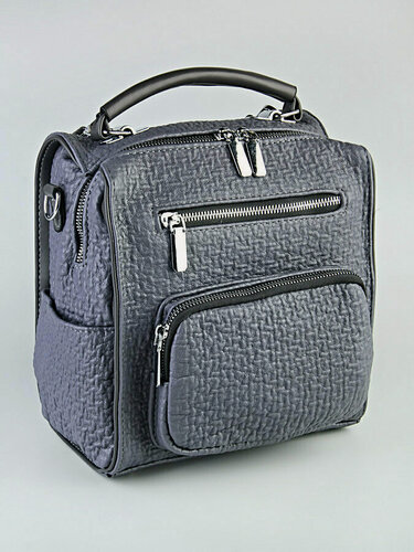 Изображение товара Рюкзак женский повседневный, стиль минималистический, универсальный, экокожа от morios серый