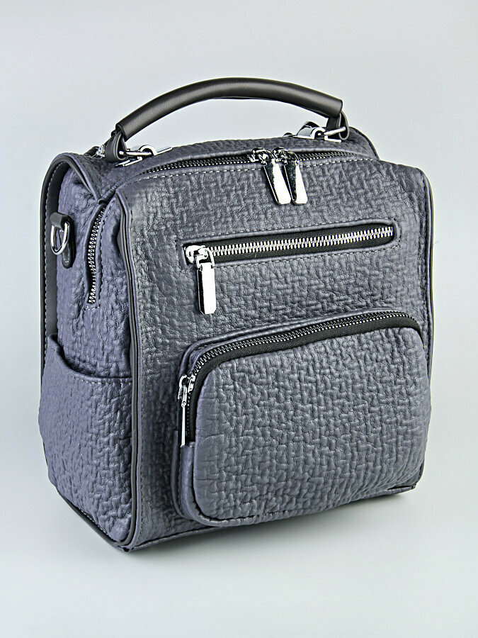 Рюкзак женский повседневный, стиль минималистический, универсальный, экокожа от morios серый