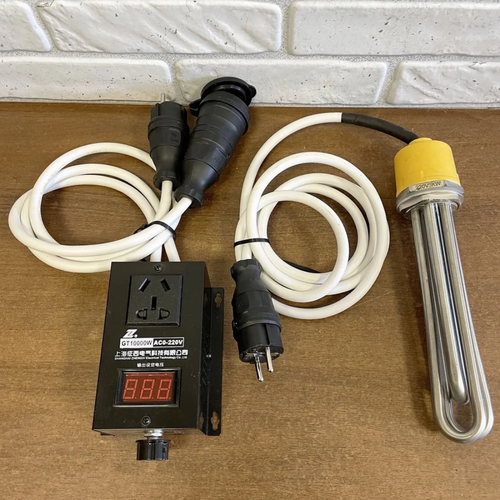 Электрический ТЭН 3 кВт с блоком регулировки мощности для самогонного аппарата нержавеющая сталь резьбовое соединение 7660₽