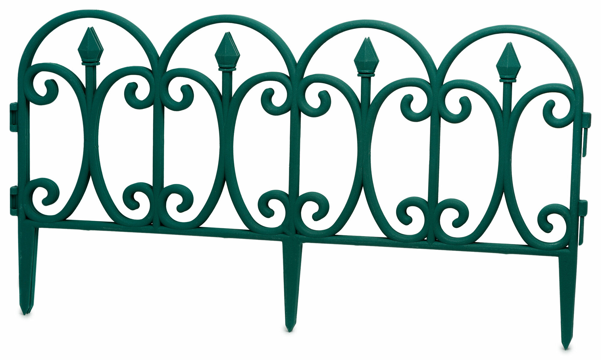 Ограждение садовое зеленое 3 шт 605х33 см