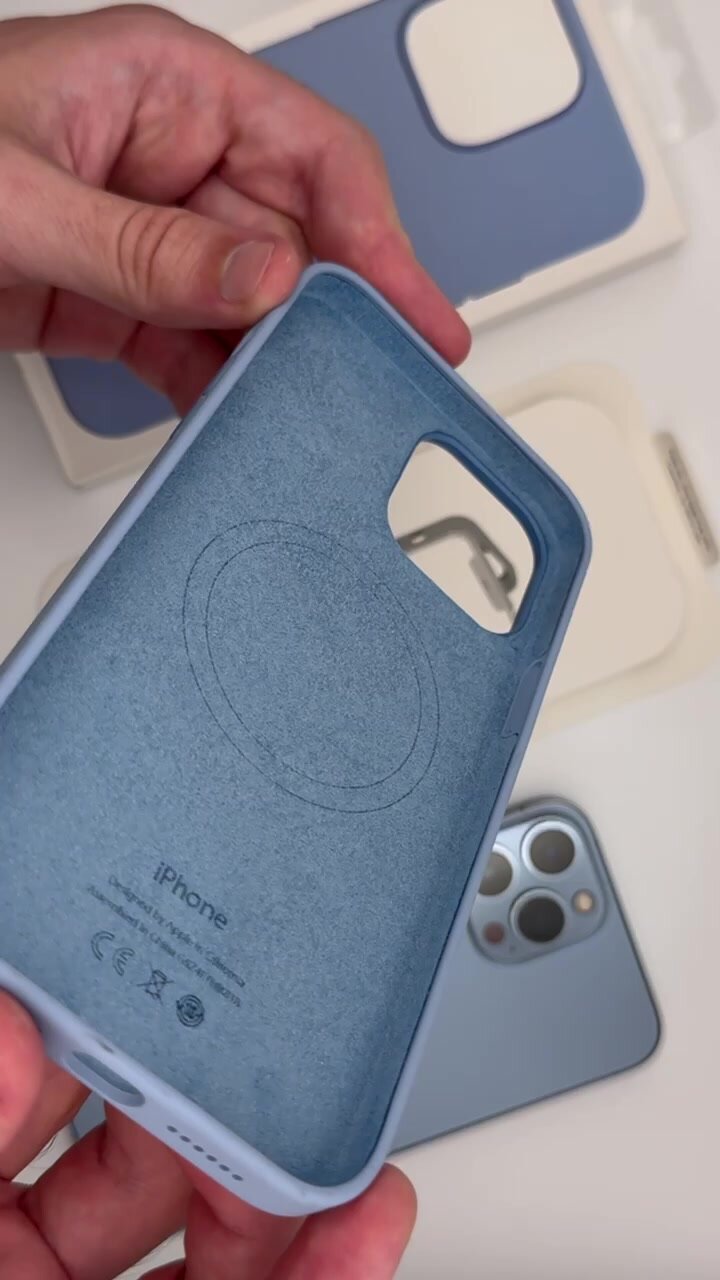 Чехол силиконовый MagSafe для iPhone 13 Mini Clover с анимацией NFC, Silicone case MagSafe для айфон 13 мини - Зеленый — фото 1