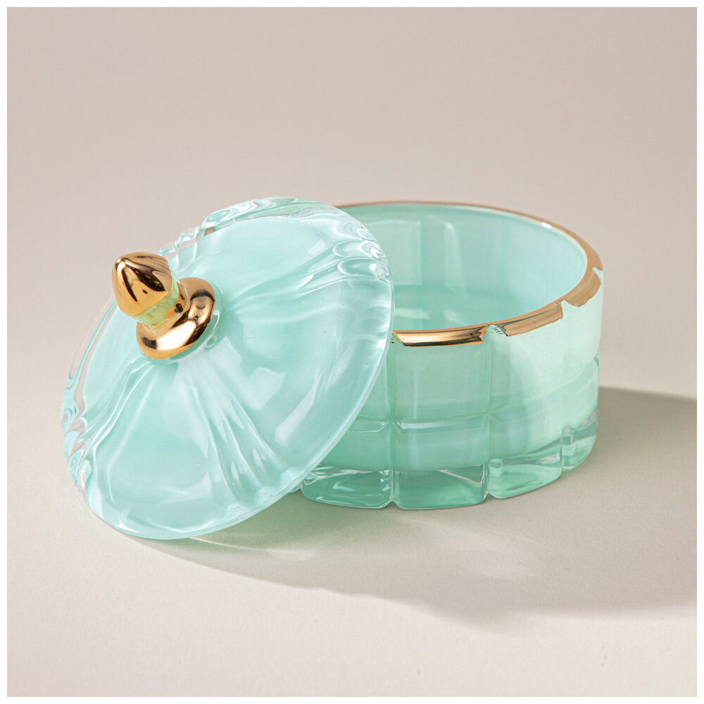 Шкатулка LOVELY Mint LEFARD 10,5*10,5*10см стекло