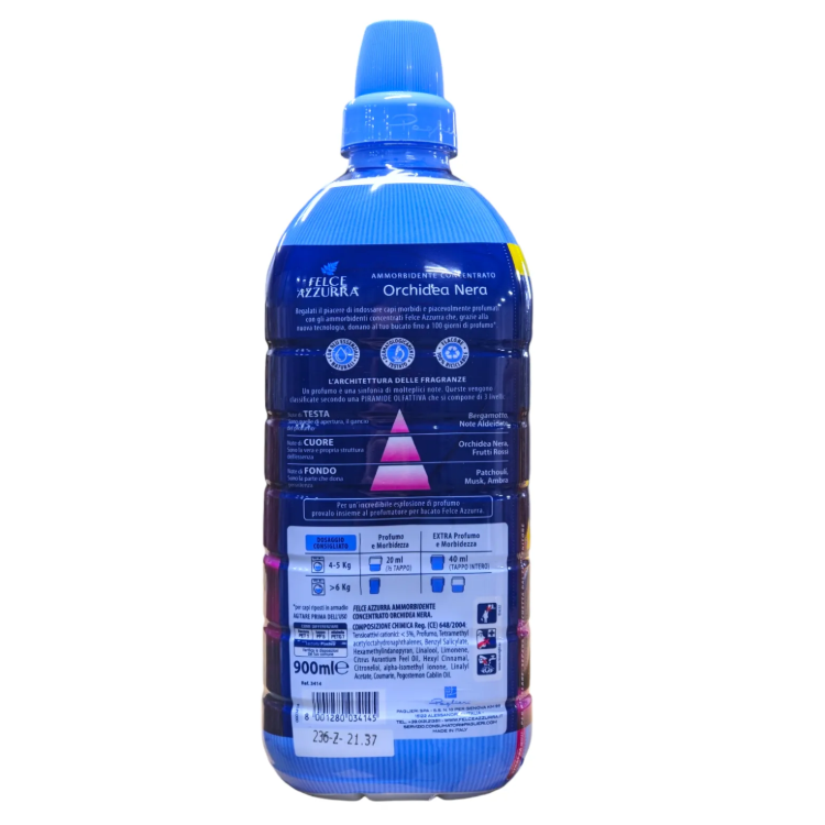 Кондиционер для белья Felce Azzurra Orchidea Nera 900мл (эффект: ароматизация, легкая глажка, смягчение ткани) — фото 1