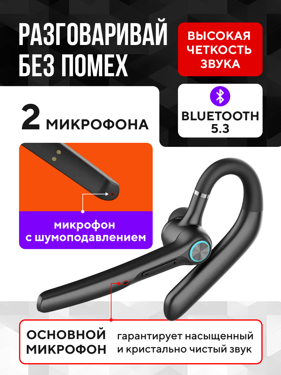 Гарнитура наушник беспроводная G3, bluetooth V5.2 с микрофоном супер звук, для смартфонов или телефонов, с зарядным кейсом. — фото 1