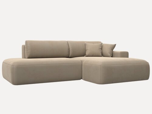 Изображение товара Диван угловой Лига-036 НПБ Модерн правый угол, велюр бежевый