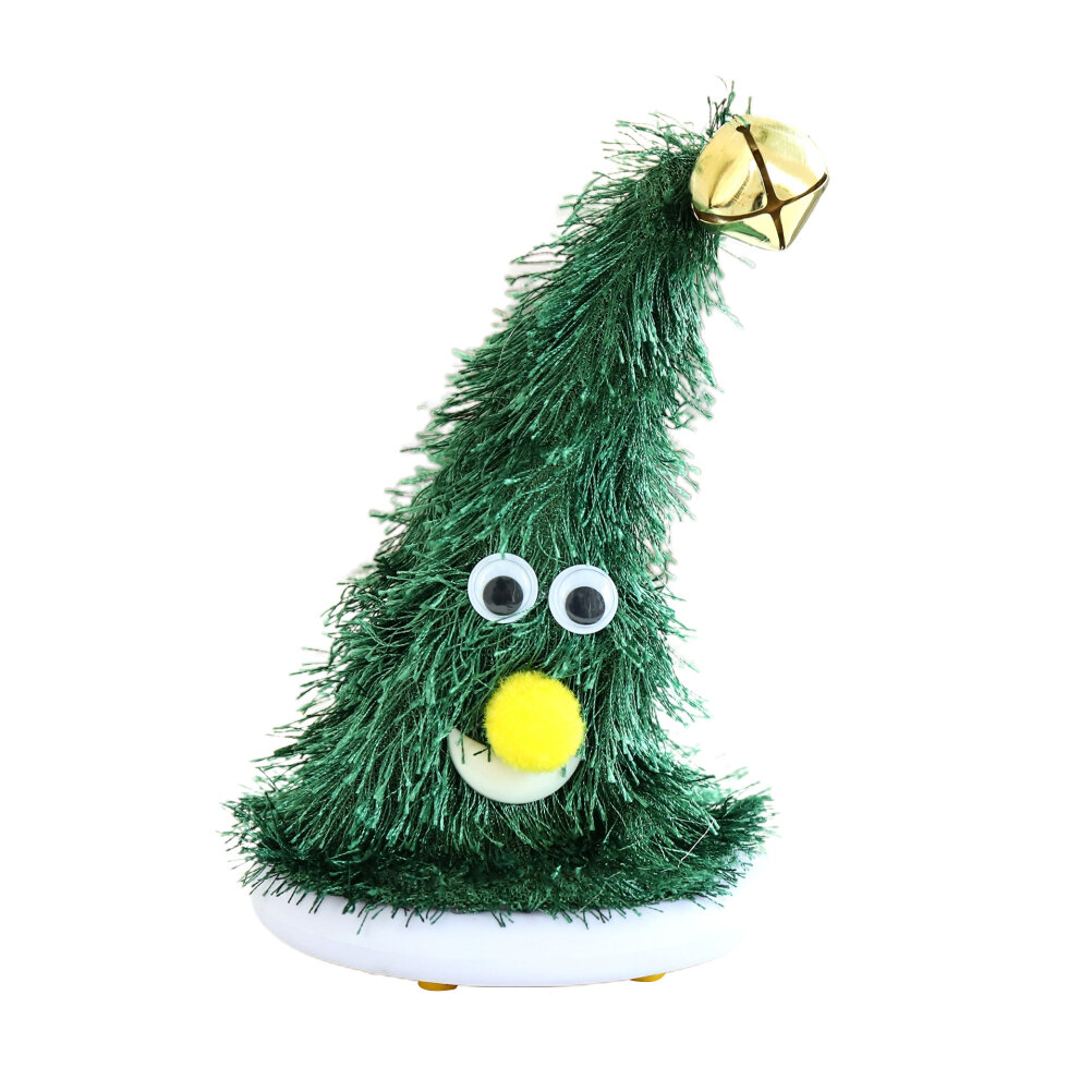 Пение и танцы Санта -Клаус Хаска Электрическая рождественская елка Рождественская шляпа качание музыкальная игрушка светящаяся игрушка рождественский подарок для детей