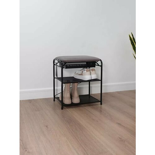 Обувница  ЗМИ Гранада 23В, размер (ШхГxВ): 65х31х52 см, обивка: текстиль, цвет: графит