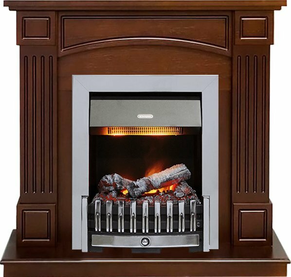 Каминокомплект Dimplex Boston - Темный дуб (Высота 92.5см) с очагом Danville Chrome FB2