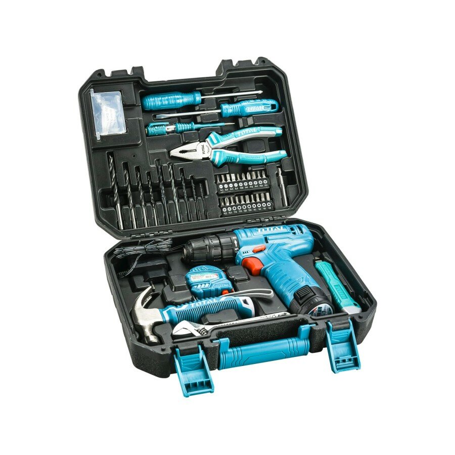 Набор инструментов TOTAL THKTHP10812, с битами и головками, 81 предмет — фото 1
