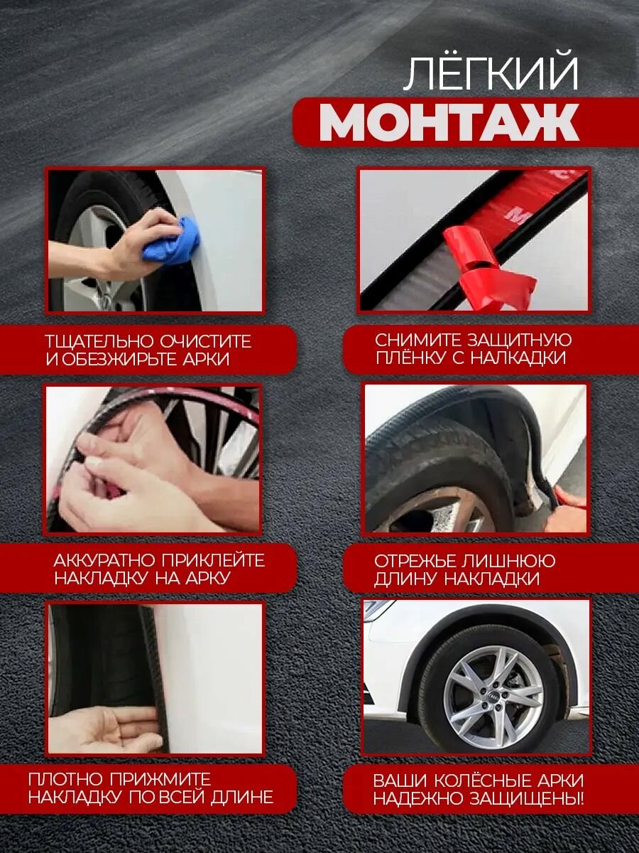 Защитные накладки колесных арок универсальные — фото 1