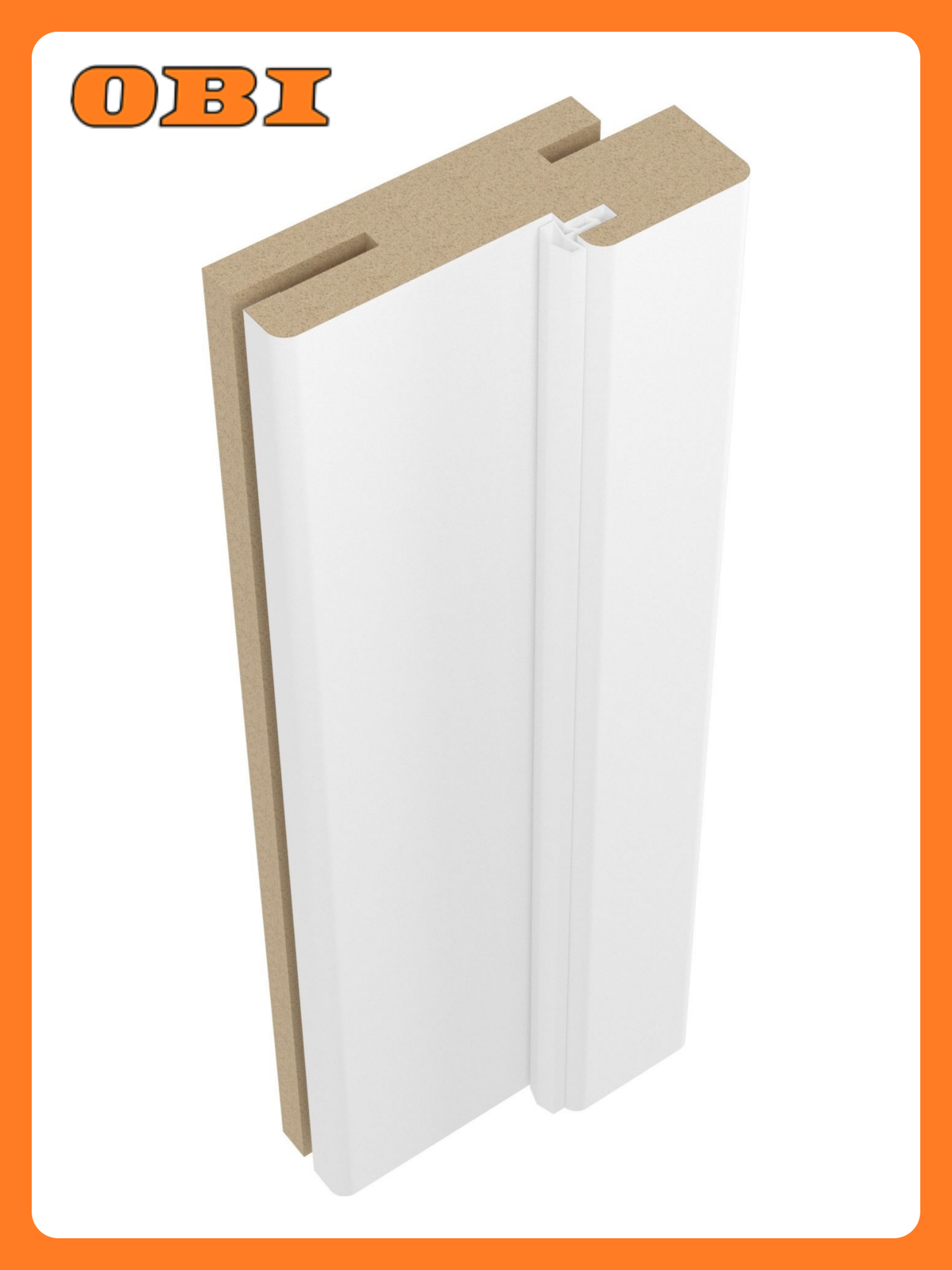 Дверная коробка BELWOODDOORS МДФ телескопическая с уплотнителем белая