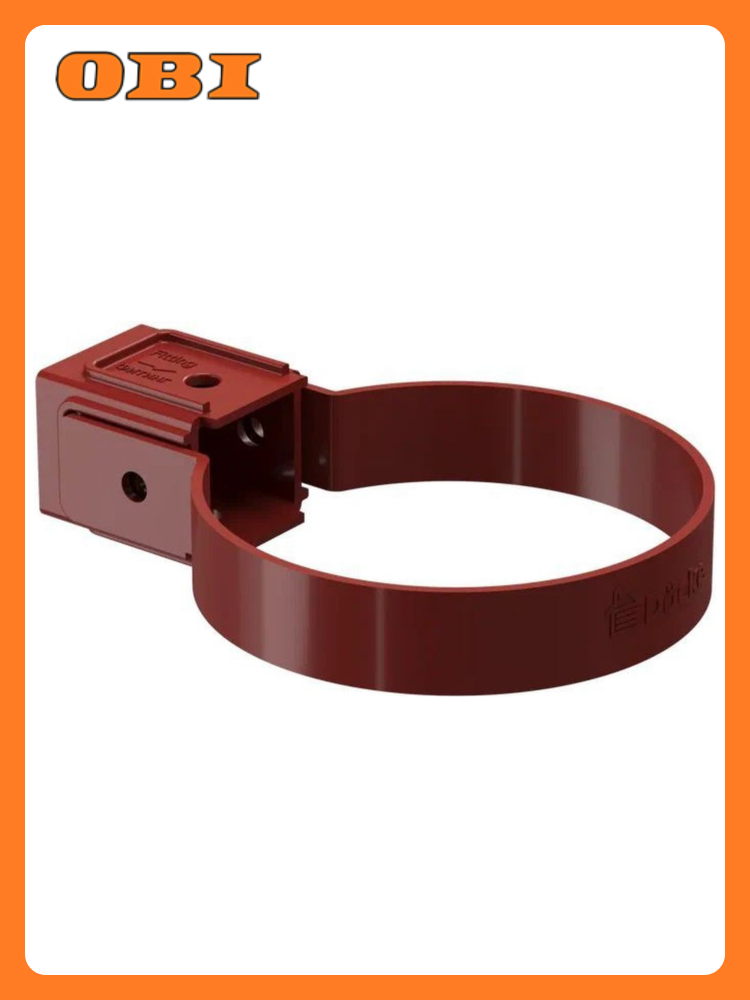 Хомут Docke ПВХ красный универсальный для крепления водостоков