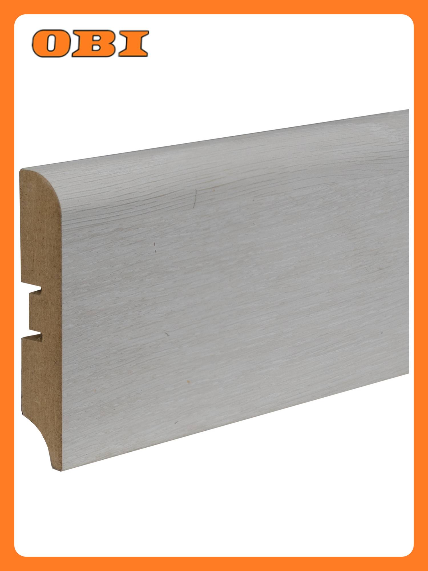 Напольный плинтус МДФ Smartprofile PREMIUM Color 80М Берёза 124  2400x80 мм