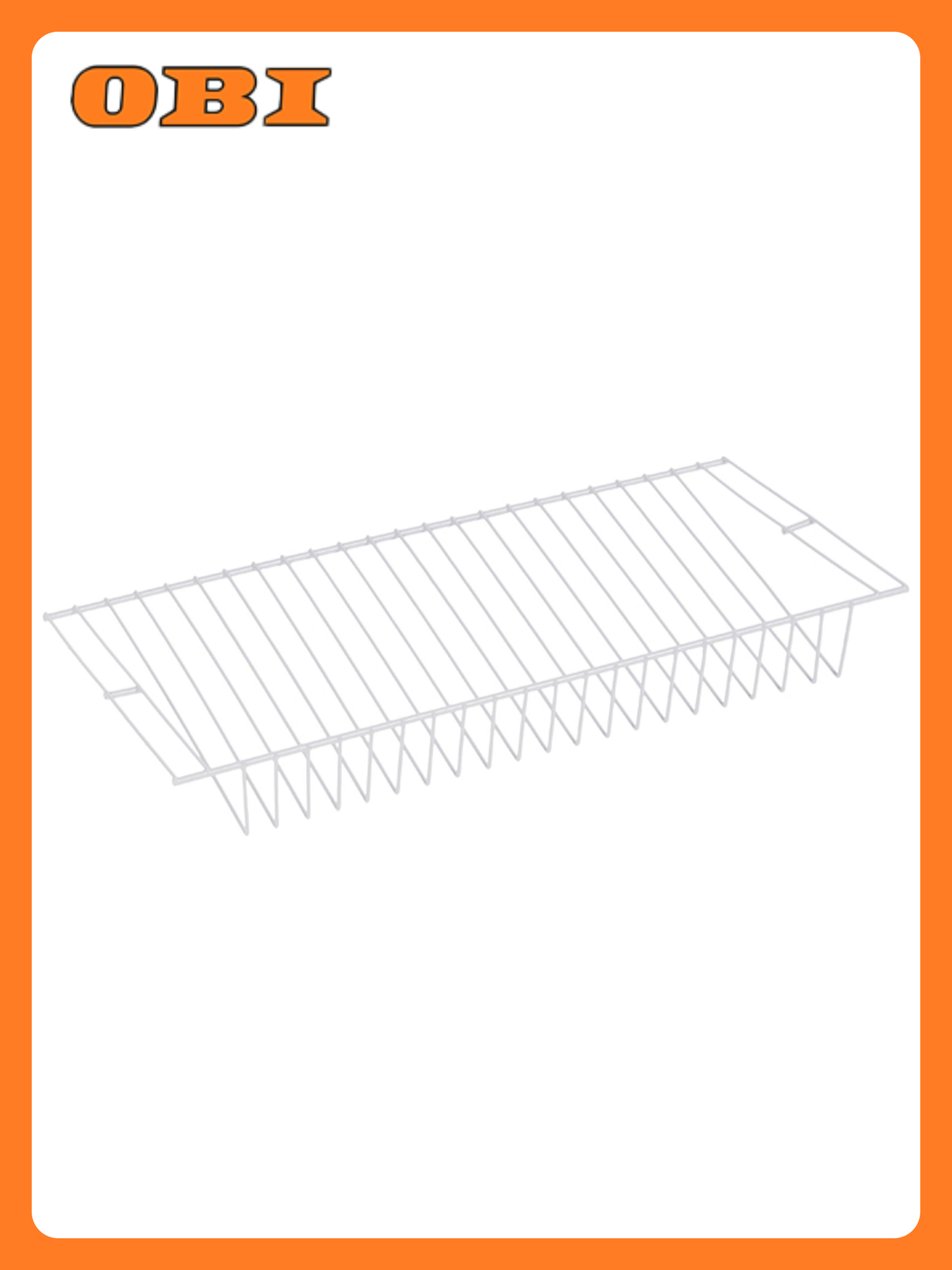 Полка сеточная для систем хранения Larvij белая 307x603x77 мм