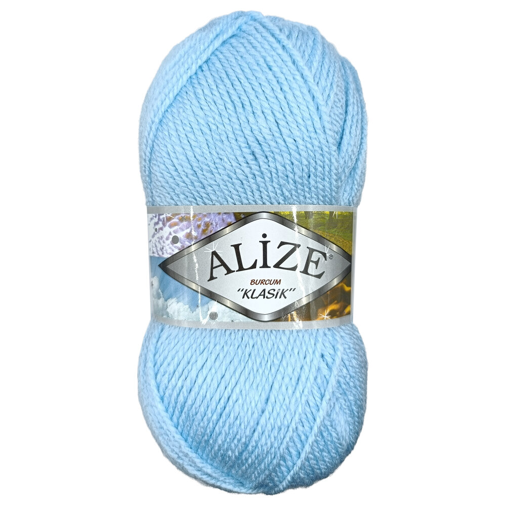 Пряжа для вязания Alize Burcum klasik 183 светло-голубой 100 гр/210 м 100% акрил