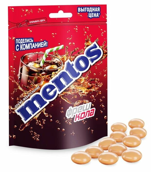 Жевательные конфеты Mentos Фреш кола , 95 г 9843611 - фотография № 1