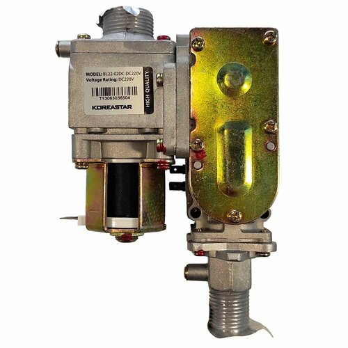 Газовый клапан, электронная регулировка, BL22-02DC-DC220V, d 1/2 на 3/4, KOREASTAR, KS90264100 ремкомплект расходомера гвс для koreastar ks90263820