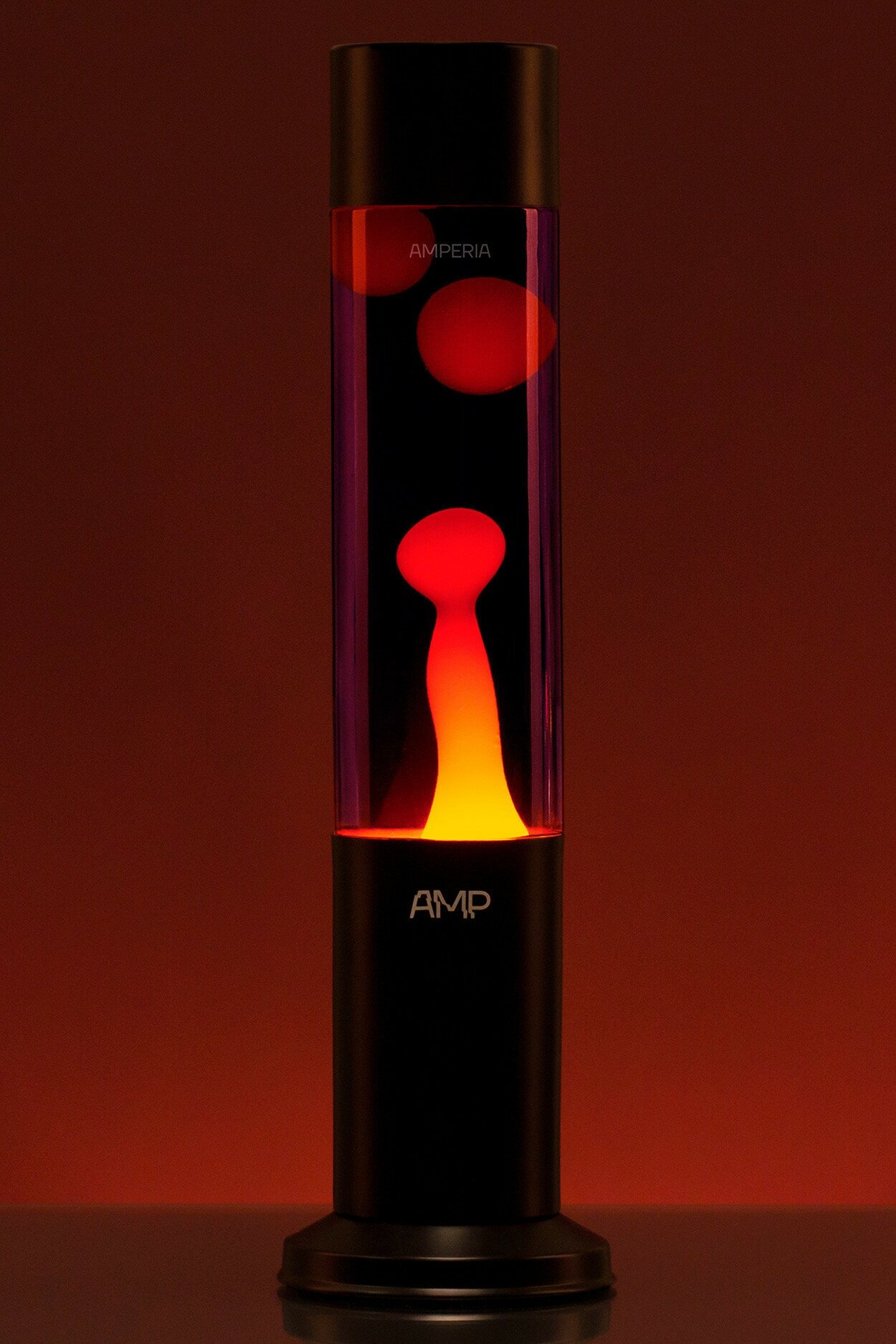 Лава лампа Amperia Tube Оранжевая/Фиолетовая (39 см) Black - фотография № 1