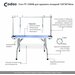 Стол Codos TF-120HB Для Груминга Складной 120*60*66см Синий с Полкой