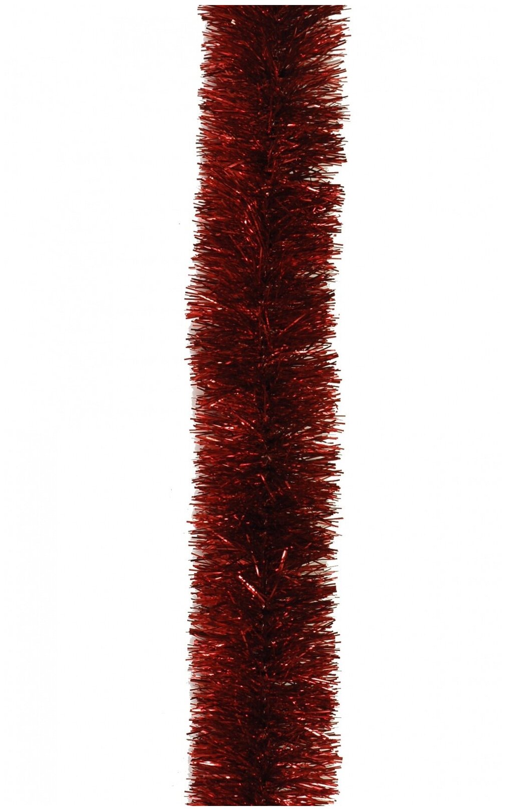 Мишура Комус Норка на проволоке цветная 50 мм красная №25