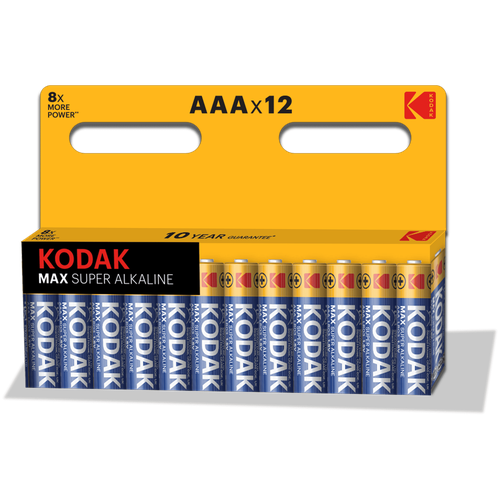 Батарейки Kodak LR03-12BL MAX SUPER Alkaline [K3A-12], 12шт элемент питания kodak lr6 12bl max super alkaline 12 штук в блистере