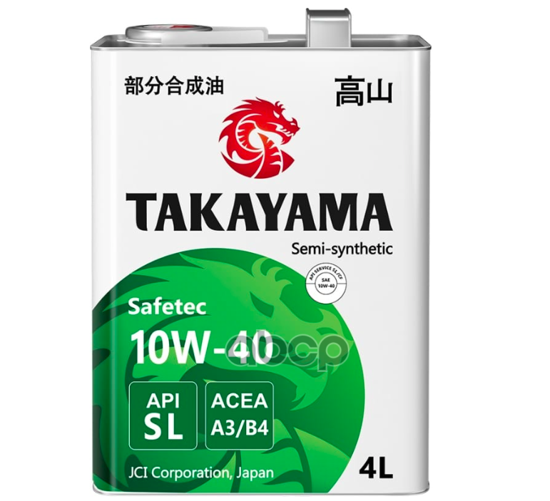 TAKAYAMA Масло Моторное 10W40 Takayama 4Л Полусинтетика Api Sl Acea A3/B4