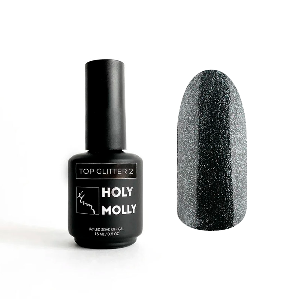 Топ для гель-лака Holy Molly Top GLITTER №02, 15 мл