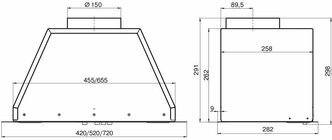 Вытяжка полностью встраиваемая Elikor Flat 52П-650-К3Д