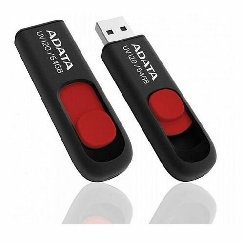 Флешка USB A-Data Classic C008 64ГБ, USB2.0, красный и черный [ac008-64g-rkd]