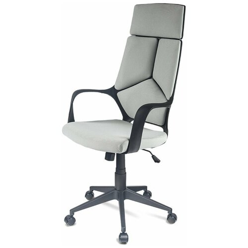 фото Компьютерное кресло дэфо iq black,обивка:текстиль,цвет:светло-серый