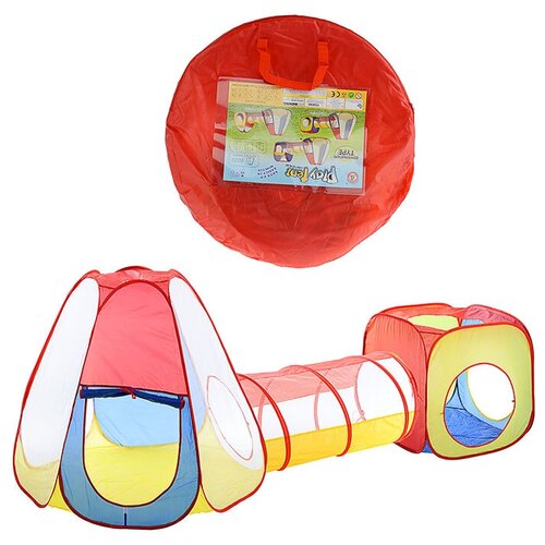 Палатка детская игровая двойная с тоннелем складная (в сумке) Oubaoloon