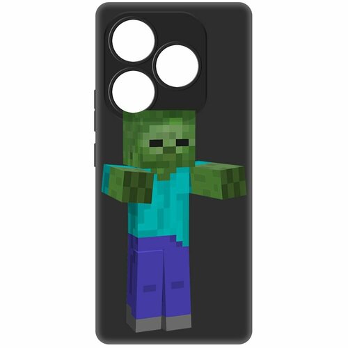 Чехол-накладка Krutoff Soft Case Minecraft-Гигант для ITEL S23+ черный чехол накладка krutoff soft case minecraft гигант для itel vision 3 plus черный