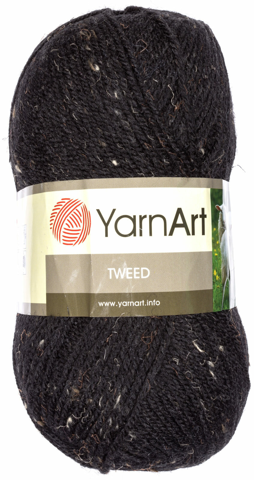 Пряжа Yarnart Tweed черный/меланж (228), 60%акрил/30%шерсть/10%вискоза, 300м, 100г, 1шт