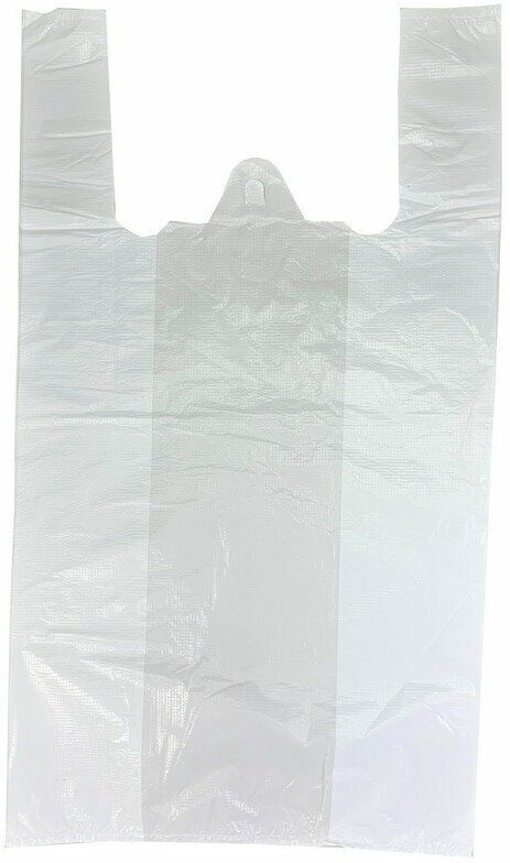 Пакет полиэтиленовый "Майка", 27*49см белый 4гр, 100 штук в упаковке - фотография № 7