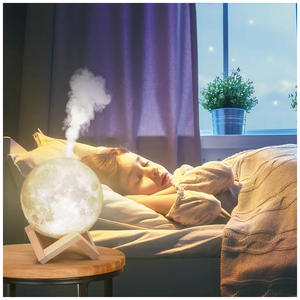 Светильник луна + увлажнитель 2 в 1 Moon Lamp Humidifier - фотография № 4