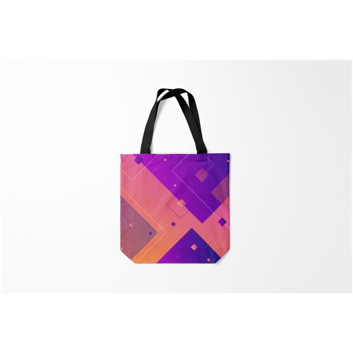 фото Сумка-шоппер / 40х40 см / тренды / геометрия burnettie