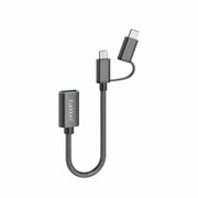 USB OTG адаптер Earldom ET-OT84 2 в 1 Type-C/MicroUSB на USB 3.0, 16 см. (черный)