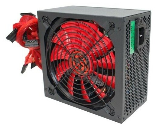 Ginzzu PC700 14CM(Red) 80+ black,APFC,24+4p,2 PCI-E(6+2), 7*SATA, 4*IDE,оплетка, кабель питания,цвет