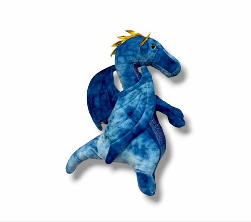 Мягкая игрушка Дракончик 40 см синий