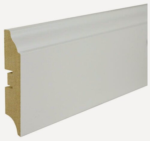 Изображение товара Плинтус SP-decor 16х80 мм (10 метров) напольный мдф белый деревянный Elite 082