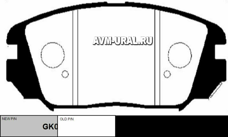 CTR CKKH31 Колодки тормозные HYUNDAI Grandeur 2009-2011, Sonata 2008-2010 пер. \ GK0485 (CKKH-31)