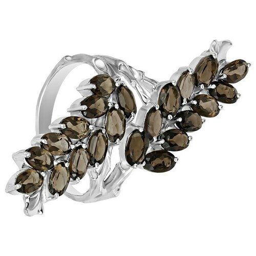 Кольцо Lazurit Online, серебро, 925 проба, раухтопаз, размер 19.5, коричневый серебряное кольцо с натуральным раухтопазом размер 16