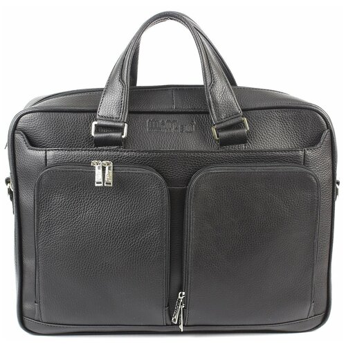 фото Сумка с ручками matthew из натуральной кожи, мужская цвет черный