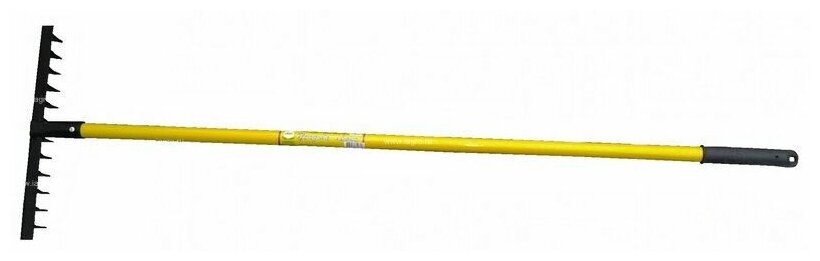 Грабли ГВ-12 с желтым метализированным черенком Инструм-Агро - фото №15