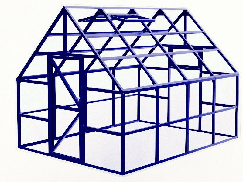 Теплица английская челси 3х4 м (синяя)