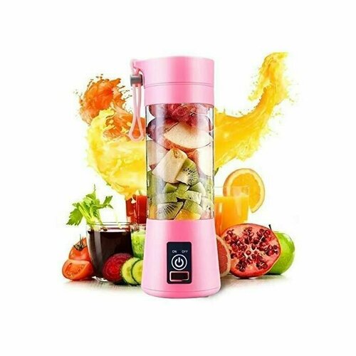 Блендер для смузи беспроводной портативный мини шейкер для коктейлей USB зарядка розовый 42000₽