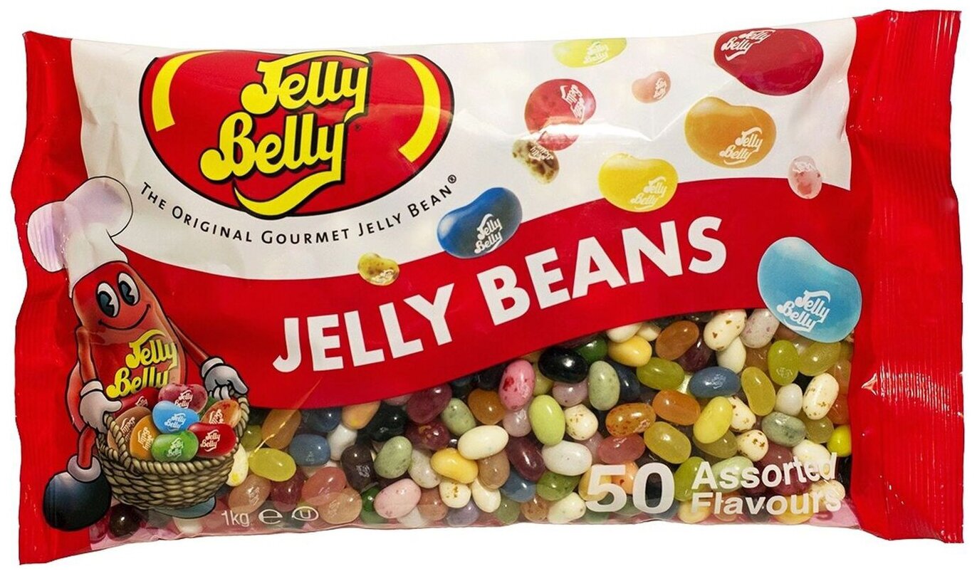 Драже жевательное Jelly Belly, ассорти 50 вкусов, 1 кг