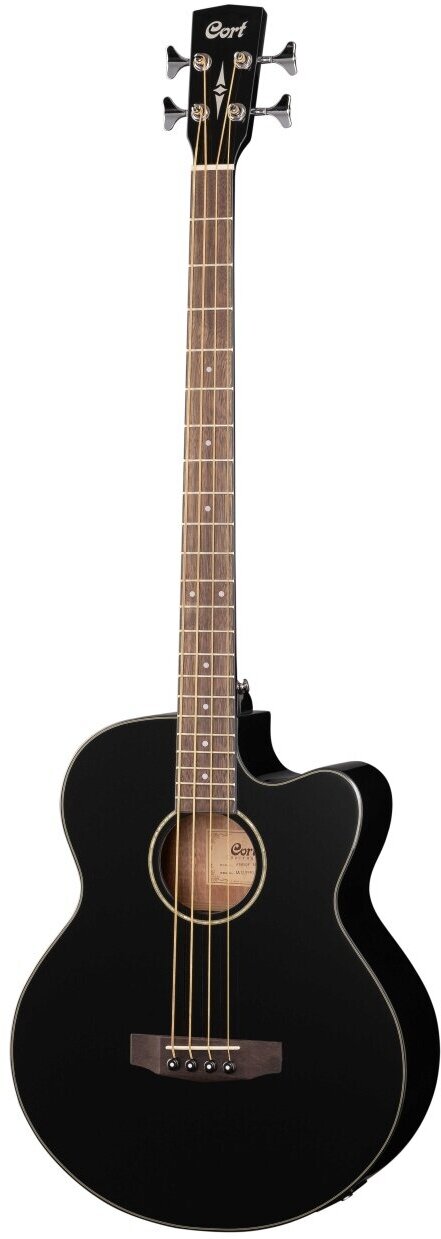 AB850F-BK-BAG Acoustic Bass Series Электро-акустическая бас-гитара с вырезом черная Cort