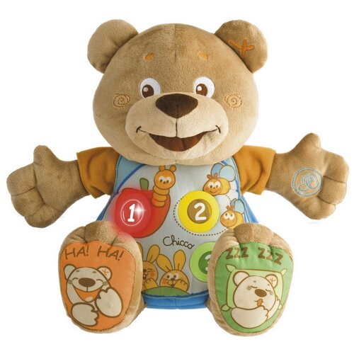 Развивающая игрушка Chicco Говорящий мишка Teddy интерактивная развивающая игрушка chicco 4 сезона оранжевый