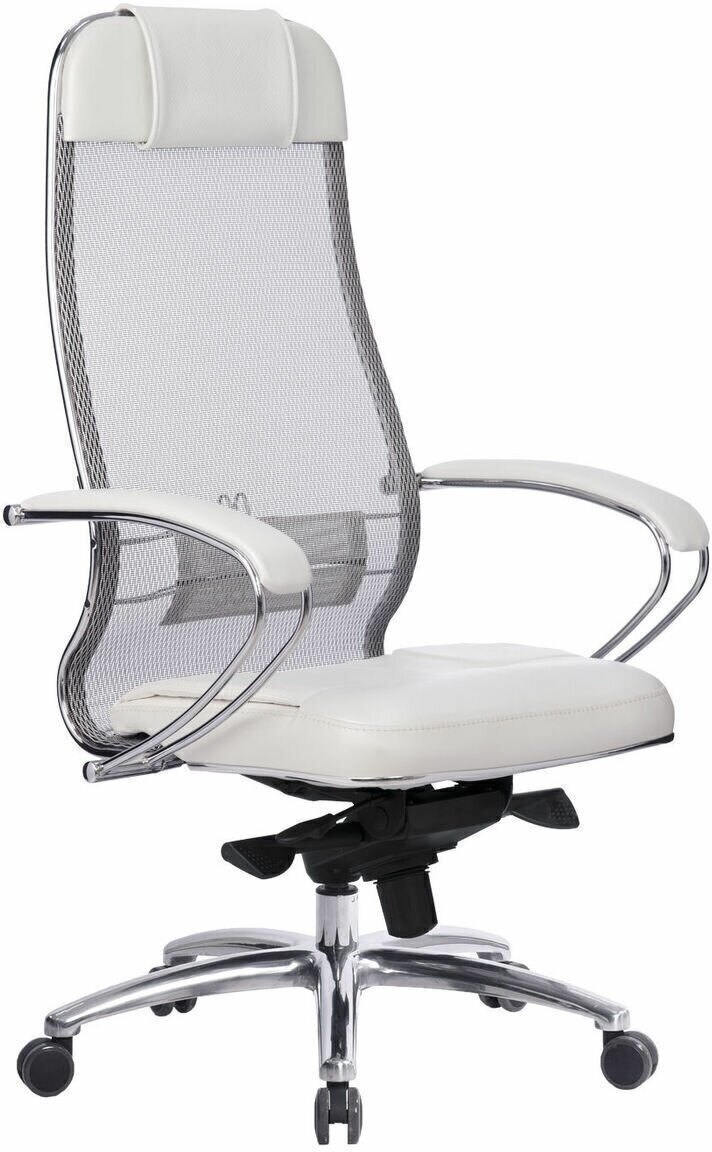Компьютерное кресло METTA Samurai SL-1.04, сетка, белый лебедь